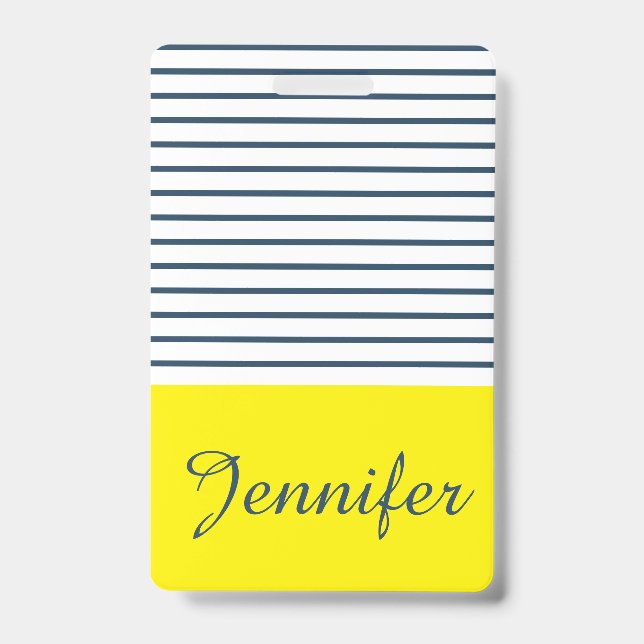 Crachá Padrão listrado moderno (Frente)