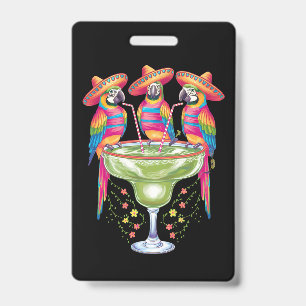 Crachá Papagaio Cinco De Maio Divertido Bebendo Festa Mex
