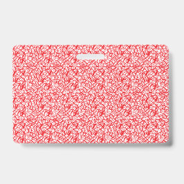 Crachá Papel de embrulho vermelho e laranja com um motivo