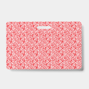 Crachá Papel de embrulho vermelho e laranja com um motivo