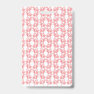 Crachá Papel de embrulho vermelho e rosa com repetição