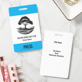 Crachá para Evento de Golfe Corporativo – Nome e E
