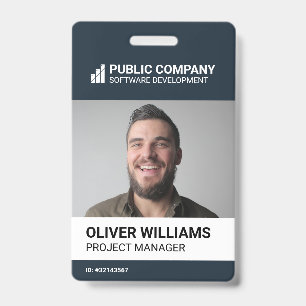 Crachá para ID do funcionário do logotipo de empre