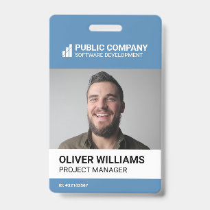 Crachá para ID do funcionário do logotipo de empre