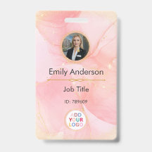 Crachá para identificação de fotos com logotipo pa