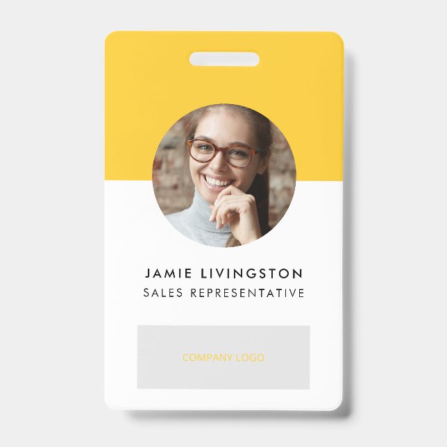 Crachá para identificação de fotos do logotipo pro (Frente)