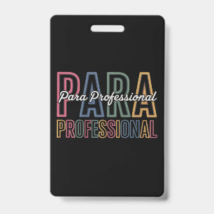 Crachá Para Profissional Paraeducador Primeiro Dia de Vol