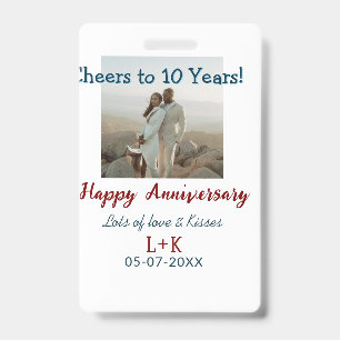Crachá Parabéns pelos 10 anos de aniversário feliz adicio