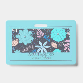 Crachá Parteira ou Doula Floral Caprichosa