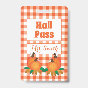 Crachá Pass Hall laranja Caiu com Nome