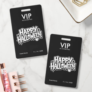 Crachá Passagem de Acesso Total VIP para Festa de Hallowe