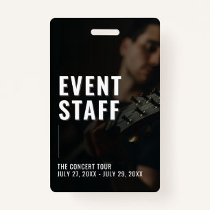 Crachá Passagem de Backstage do Funcionarios de Eventos c