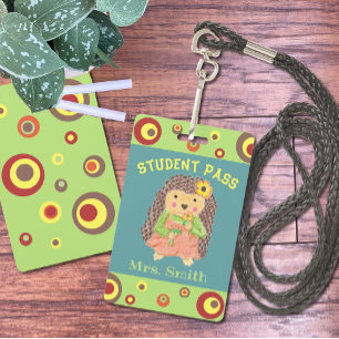 Crachá Passagem de estudante de ouriços