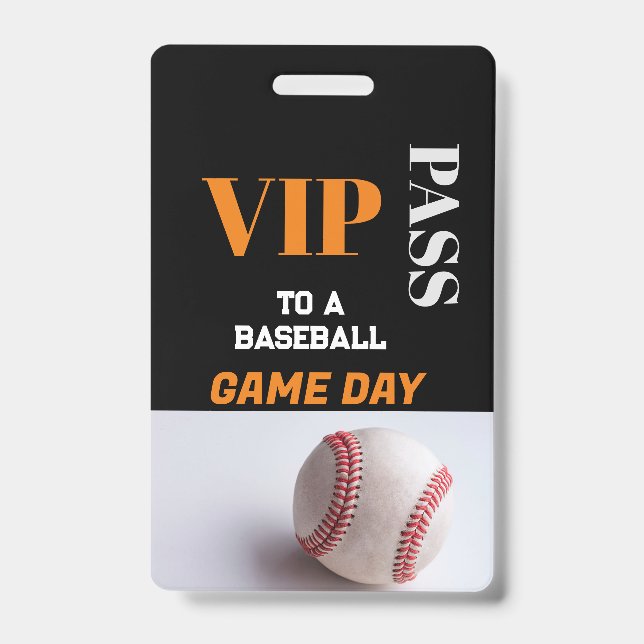 Crachá Passe de Acesso Total ao Jogo de Beisebol VIP Pers (Frente)