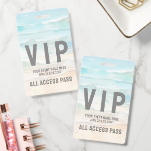 Crachá Passe de Acesso Total Evento VIP