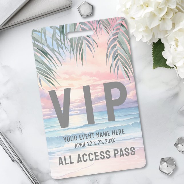 Crachá Passe de Acesso Total Evento VIP (All Access Pass Event VIP Badge)