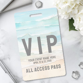 Crachá Passe de Acesso Total Evento VIP
