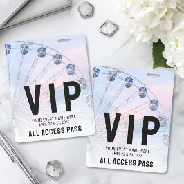 Crachá Passe de Acesso Total Evento VIP