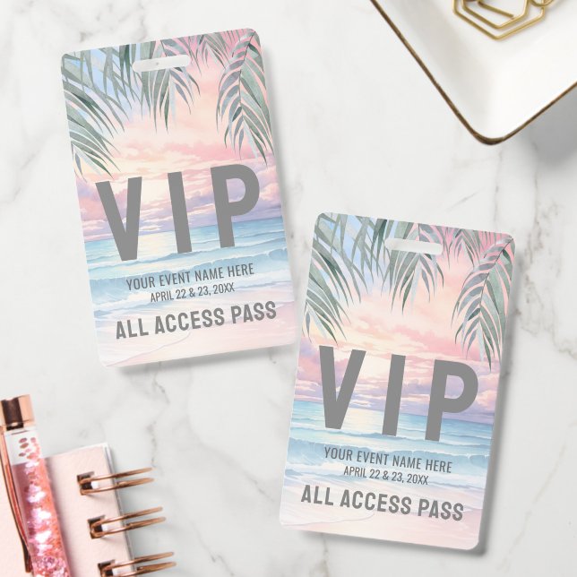 Crachá Passe de Acesso Total Evento VIP (Escritório)
