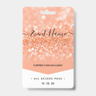 Crachá Passe de Acesso Total VIP do Evento de Moda