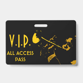 Crachá Passe de Acesso Total VIP para Evento Musical