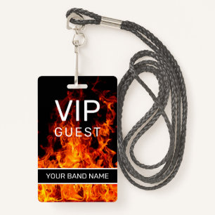 Crachá Passe de Backstage VIP Banda Personalizada Merch F