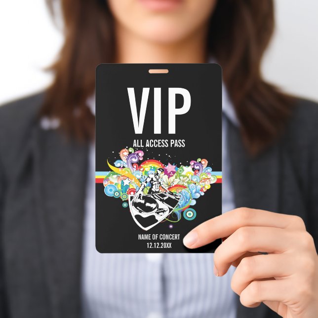 Crachá Passe de Concerto com Acesso Total VIP (Apresentado)