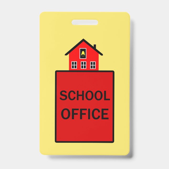 Crachá Passe de Corredor da Secretaria da Escola (Frente)