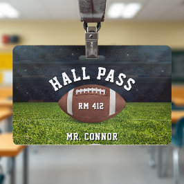 Crachá Passe de Sala de Aula de Educação Física Futebol A