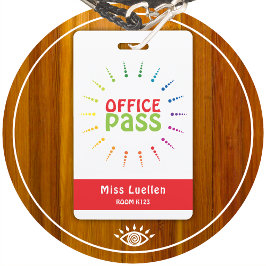 Crachá Passe do Office Hall Personalizado