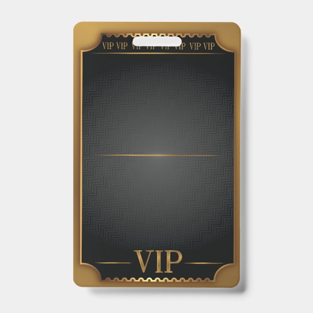 Crachá Passe Dourado VIP ALL ACCESS Personalizar (Frente)