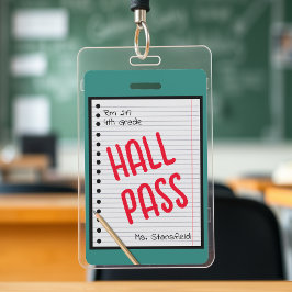 Crachá Passe Escolar de Sala de Aula Banheiro Corredor Pr