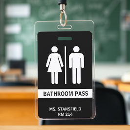 Crachá Passe Escolar para Sala de Aula e Banheiro