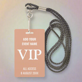 Crachá Passe VIP de Música de Festival Moderno Concerto n