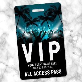 Crachá Passe VIP do Festival de Música
