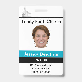 Crachá Pastor Feminino Personalizado