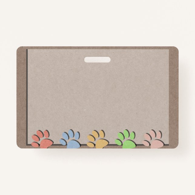 Crachá Pata-Cachorro Imprime o Magneto de Textura de Pape (Frente)