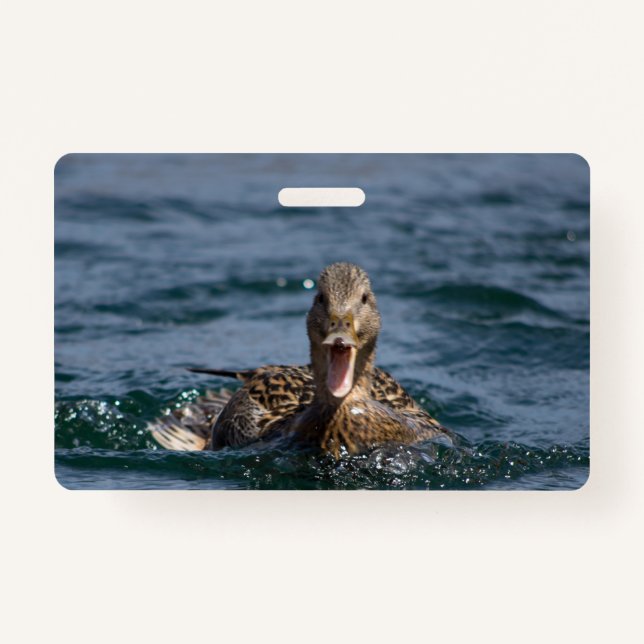 Crachá Pato com bico aberto (Frente)