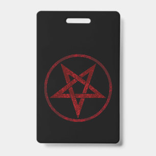 Crachá Pentagrama do diabo vermelho