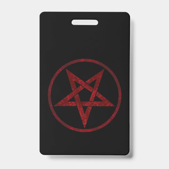 Crachá Pentagrama do diabo vermelho (Frente)