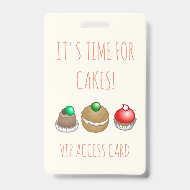 Crachá Pequenos bolos Aniversário (Frente)