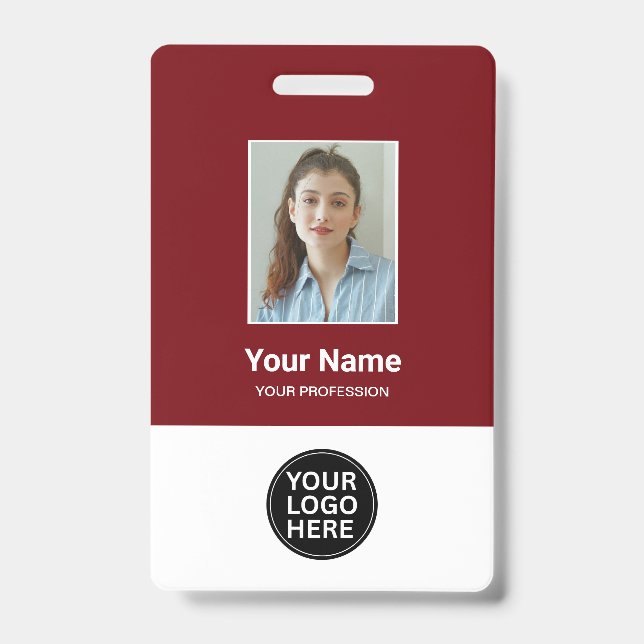 Crachá Personalizado Cereja Vermelho com Foto e No (Frente)