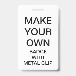 Crachá Personalizado COM CLIP DE METAL