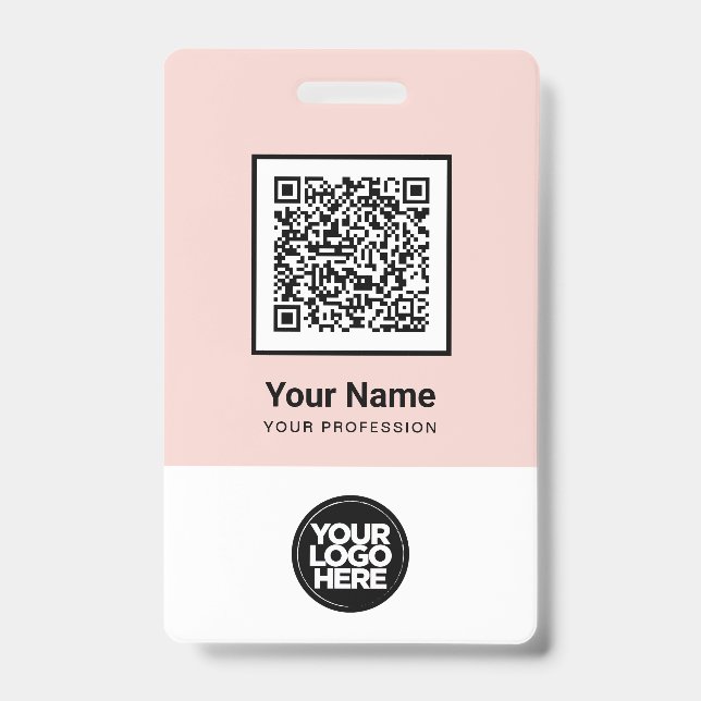 Crachá Personalizado com Código Qr, Código de Barr (Frente)