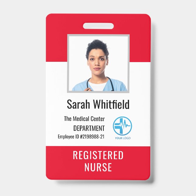 Crachá Personalizado com Logotipo do Hospital e do (Frente)
