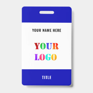 Crachá Personalizado com Logotipo ou Foto e Nome e