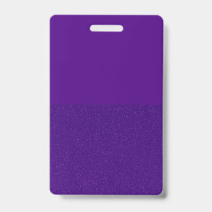 Crachá Personalizado com Meio Glitter Roxo