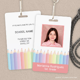 Crachá Personalizado com Nome de Professor Arco-ír