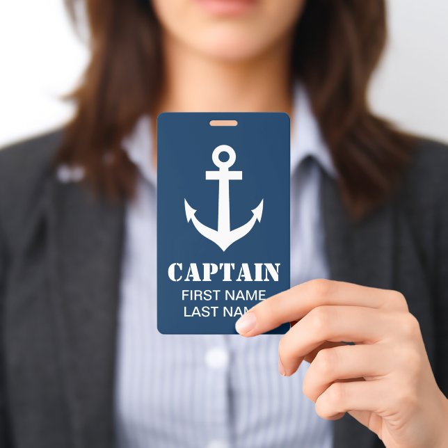 Crachá personalizado com nome do capitão do barco  (Apresentado)