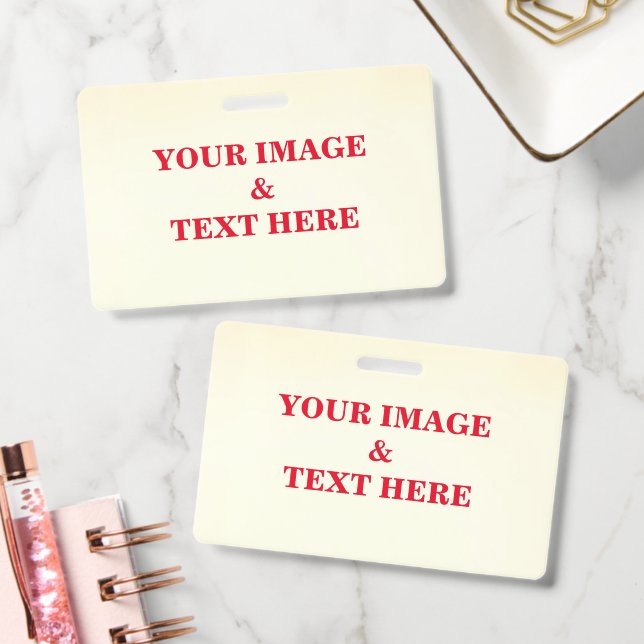Crachá Personalizado com Sua Própria Foto & Texto (Escritório)